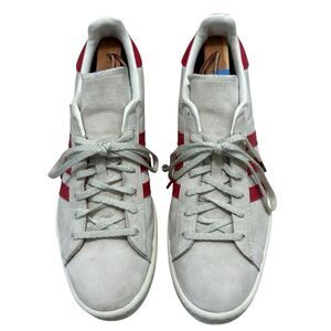 Adidas Campus 80s Men’s Sneakers Off-White Suede Collegiate Red Size 10.5